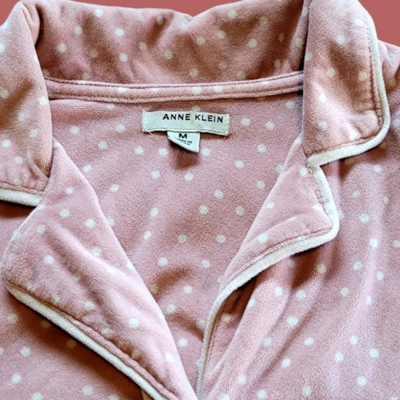 ANNE KLEIN WOMEN'S "I LOVE LUCY" PINK W/WHITE POLKA DOT PAJAMA SET SZ MED - Picture 6 of 9